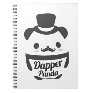 Carnet Jote Dapper Panda Porté Chapeau Haut