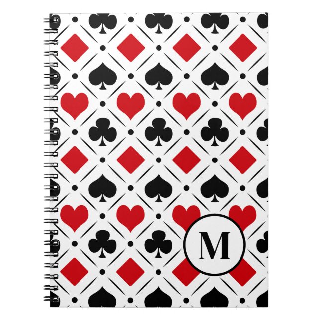Carnet Jouer des symboles de cartes (Devant)