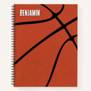 Carnet Joueur de basket Nom Texte Personnalisé Sports Pla