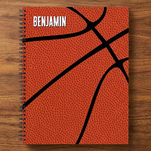 Carnet Joueur de basket Nom Texte Personnalisé Sports Pla