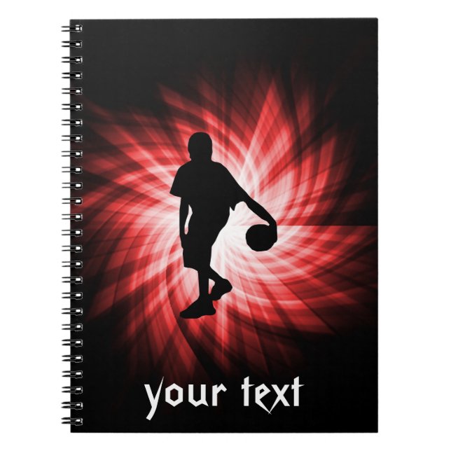 Carnet Joueur De Basket; Rouge (Devant)
