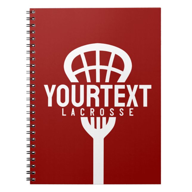 Carnet Joueur de crosse TEXTE PERSONNALISÉ Team Mesh Spor (Devant)