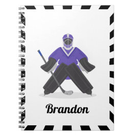 Carnet Joueur de gardien de but de hockey sur glace Enfan