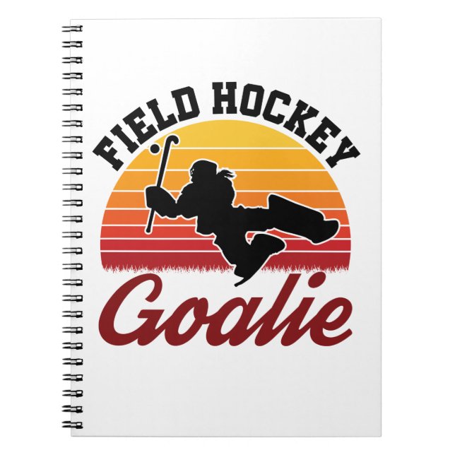Carnet Joueur de hockey de terrain rétro (Devant)