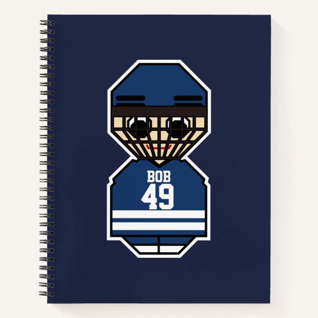Carnet Joueur de hockey sur glace (Devant)