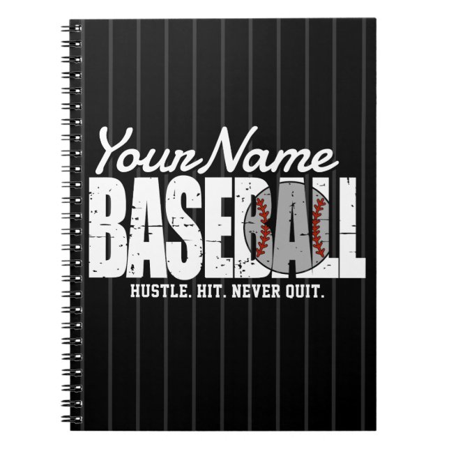 Carnet Joueur de l'équipe de baseball rétro ADD NOM à ray (Devant)
