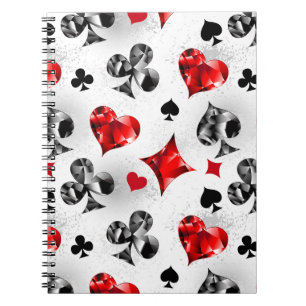 Carnet Joueur de poker Joueur de cartes de jouer costumes