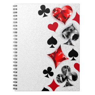 Carnet Joueur de poker Joueur de cartes de jouer costumes