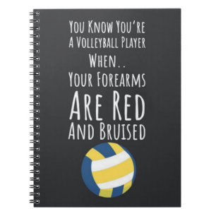 Carnet Joueur de volleyball d'équipe cadeaux Sport Drôle 