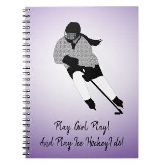 Carnet Joueuse de hockey sur glace