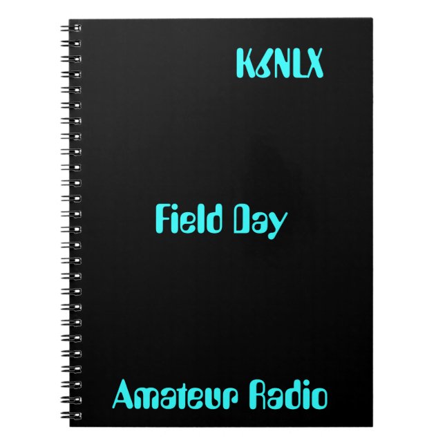 Carnet Jour de campagne du signal d'appel radio amateur (Devant)