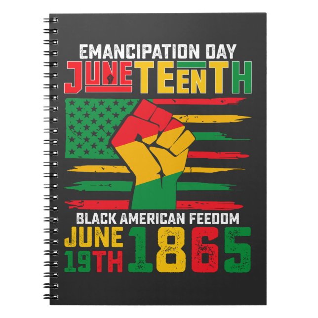 Carnet Jour de l'Émancipation du 11 juin Liberté noire-am (Devant)