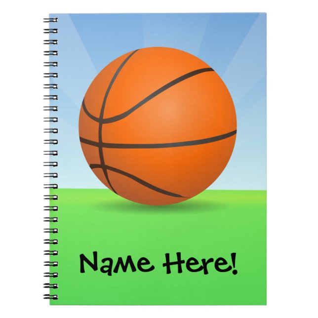Carnet Jour ensoleillé de basket-ball des sports de (Devant)