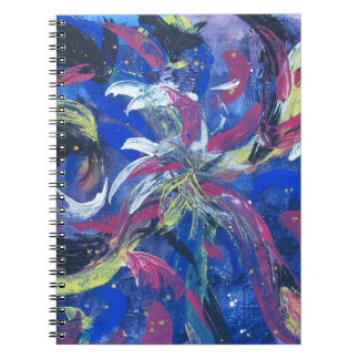 Carnet Journal Cahier Feux d'Artifice Abstraits Bl