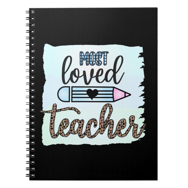 Carnet Journée de l'enseignant Enseignant le plus aimé (Devant)