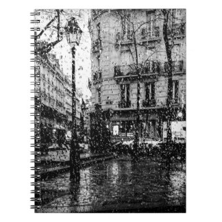 Carnet Journée des pluies à Paris| Noir et blanc