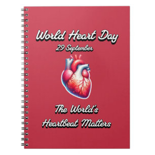 Carnet Journée mondiale du coeur. Le Heartbeat Mondial A