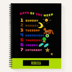 Carnet Jours de la semaine d'apprentissage