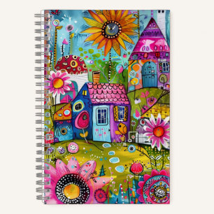 Carnet *~* Joyeuse Fantaisie Florale  Cottage Fantaisiste