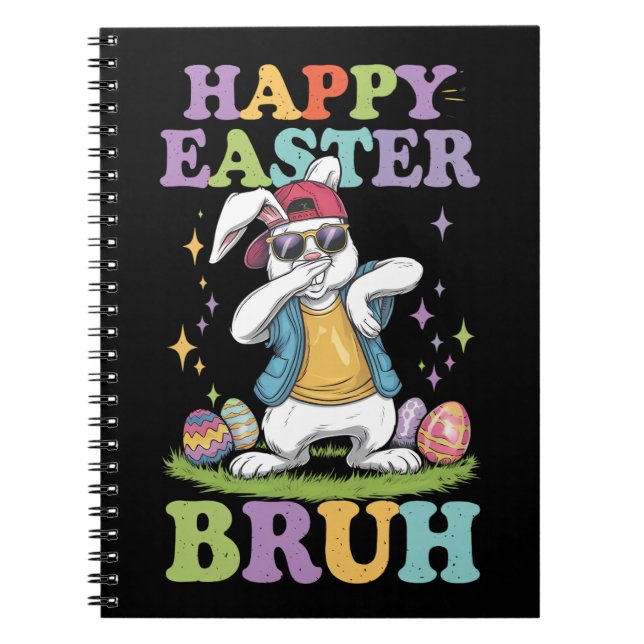Carnet Joyeuses Pâques Frangin Lapin de Pâques Funny Dabb (Devant)