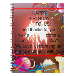 Carnet Joyeux anniversaire à nous Art Imprimer
