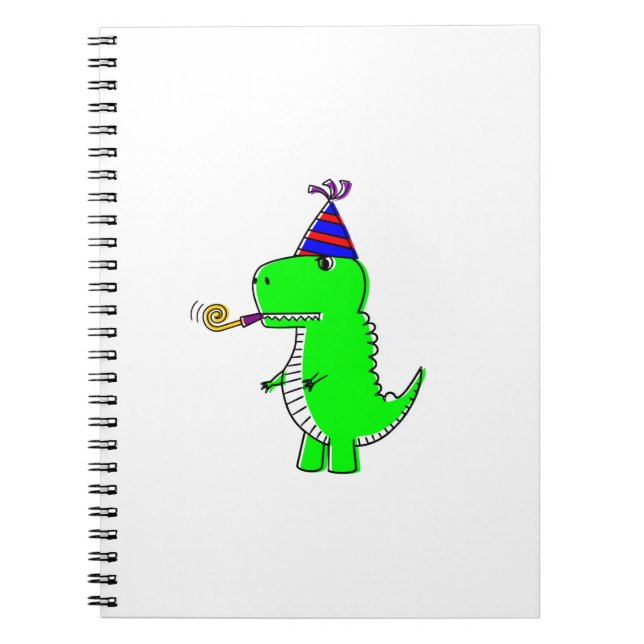 Carnet Joyeux Anniversaire Dinosaure Mignon (Devant)