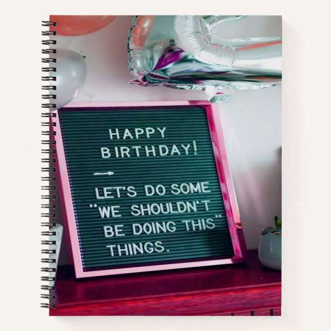 Carnet Joyeux anniversaire ! Drôle Trouble Coquin (Devant)