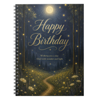 Carnet Joyeux Anniversaire Forêt Enchantée Papillon de Nu