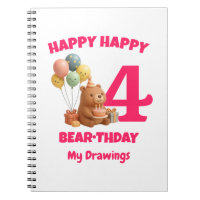 JOYEUX ANNIVERSAIRE Ourson Mignon 4ème Anniversair