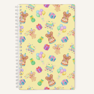 Carnet Joyeux Anniversaire Teddy Bear Jaune