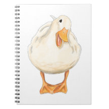 Joyeux canard, mignon animal, Art original, aquare