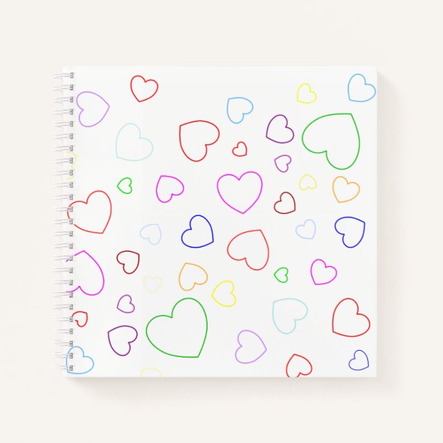 Carnet Joyeux coeur coloré (Devant)