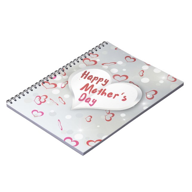 Carnet Joyeux coeur de papier 3D de la Fête des Mères (Côté gauche)