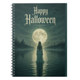 Carnet Joyeux Halloween Ethéréal Lune Gothique Silhouette