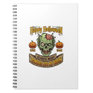 Carnet Joyeux Halloween Les Zombies Ont Mangé La Tête De 