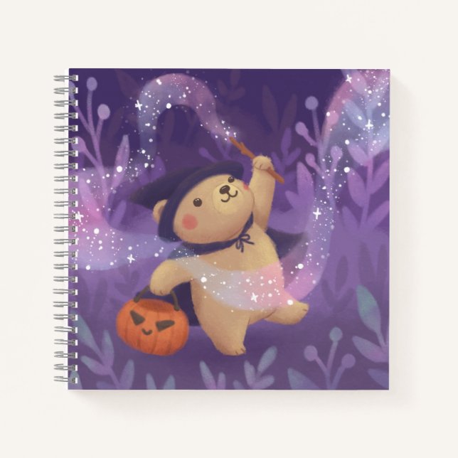 Carnet Joyeux Halloween : Teddy la sorcière (Devant)