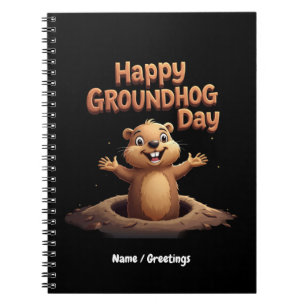 Carnet Joyeux Jour de la marmotte Célébrer avec Humour, A