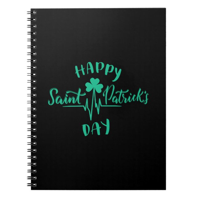 Carnet Joyeux Jour de la Saint Patrick Shamrock d'impulsi (Devant)