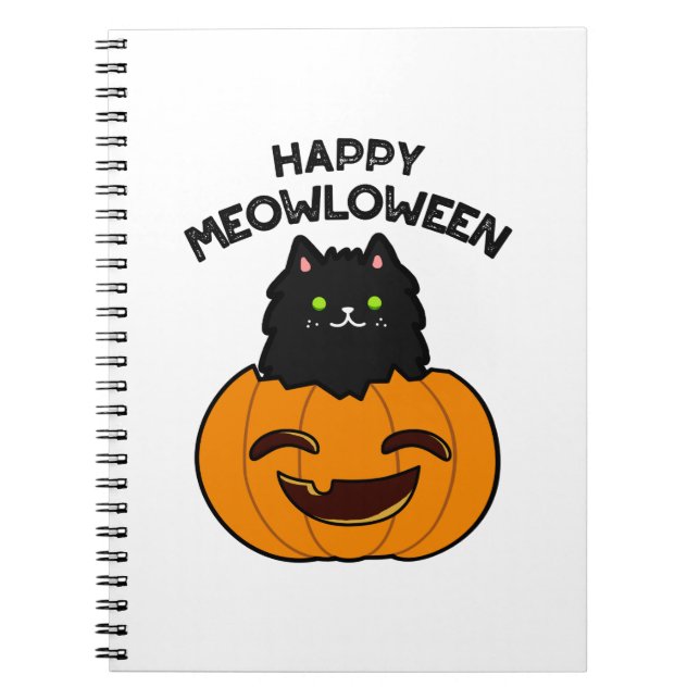 Carnet Joyeux Meowloween Blague drôle d'Halloween  (Devant)