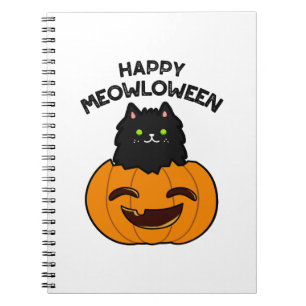 Carnet Joyeux Meowloween Funny Halloween Pun