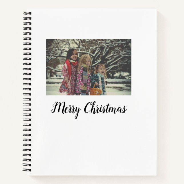 Carnet joyeux noël ajouter texte photo vacances personnal (Devant)
