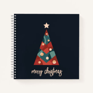 Carnet Joyeux Noël Art abstrait arbre de Noël