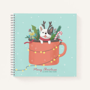 Carnet Joyeux Noël : Art de l'illustration de chien