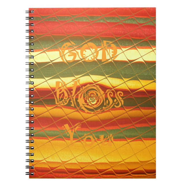 Carnet Joyeux Noël Dieu Béni Vous Couleurs Design (Devant)