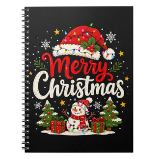 Carnet Joyeux Noël Père Noël rouge bonhomme de neige Lumi