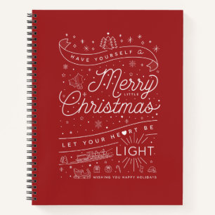 Carnet Joyeux petit ordinateur portable de Noël à l'uni