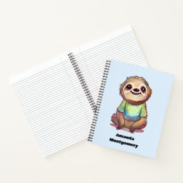 Carnet Joyeux sourire assis sur une parcelle détendue