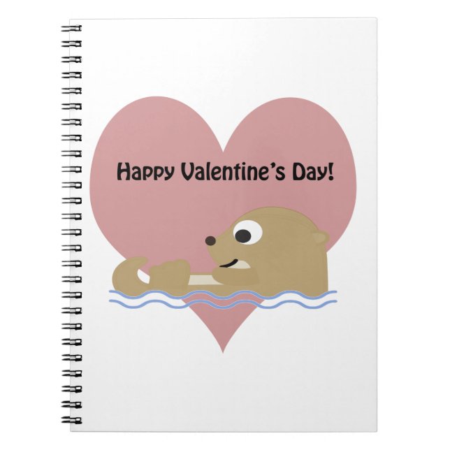 Carnet Joyeux Valentines Day Otter (Devant)