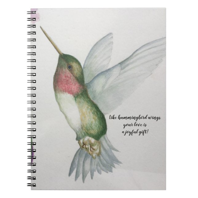 Carnet Joyful Gift Hummingbird Wings Mothers Day Nobook (Devant)