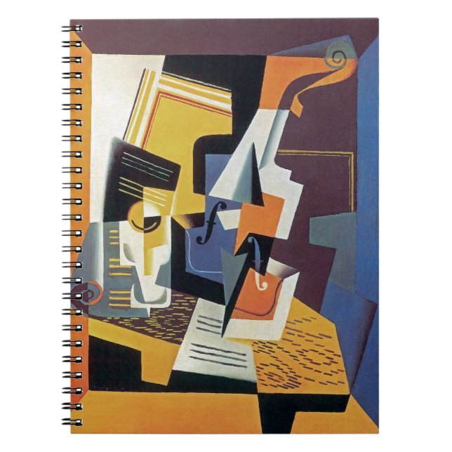 Carnet Juan Gris - Violon et verre - Art Abstrait (Devant)